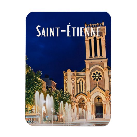 Saint-Étienne Foto Vintage Magnet (Vertikal)