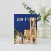 Saint-Étienne Foto Vintage Postkarte (Stehend Vorderseite)