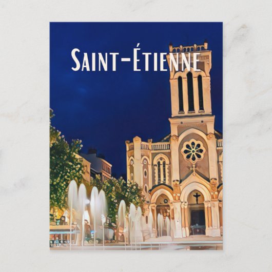 Saint-Étienne Foto Vintage Postkarte (Vorderseite)