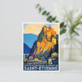 Saint Etienne Frankreich Vintage Reise Postkarte (Stehend Vorderseite)