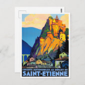 Saint Etienne Frankreich Vintage Reise Postkarte (Vorne/Hinten)