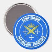 Saint-Étienne-RundEmblem Magnet (Vorderseite/Rückseite)