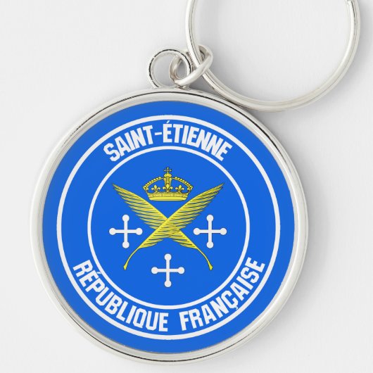 Saint-Étienne-RundEmblem Schlüsselanhänger (Vorne)