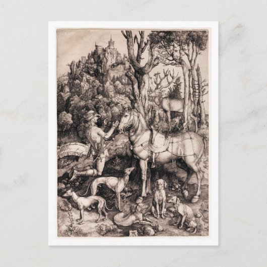 Saint Eustace c. 1501 Postkarte (Vorderseite)
