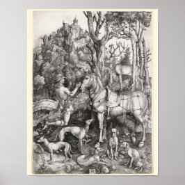 Saint Eustace Gravur von Albrecht Durer Poster