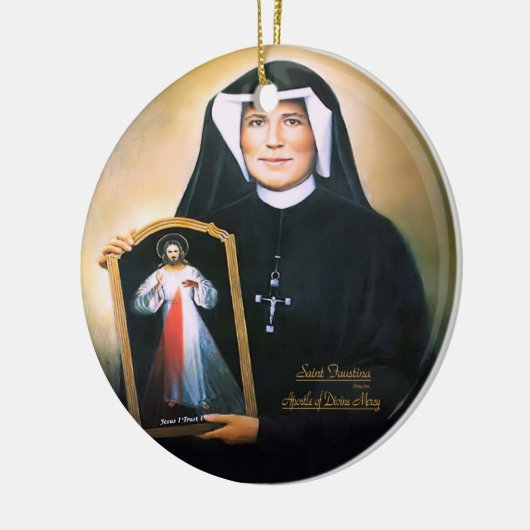 Saint Faustina, göttliche Barmherzigkeit Keramik Ornament (Links)