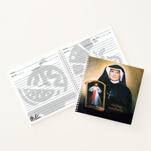 Saint Faustina, göttliche Barmherzigkeit Notizblock (Innenseite)