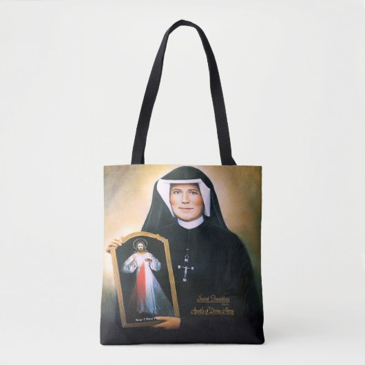 Saint Faustina, göttliche Barmherzigkeit Tasche (Vorderseite)