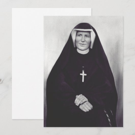 Saint Faustina Kowalska Feiertagskarte (Vorne/Hinten)