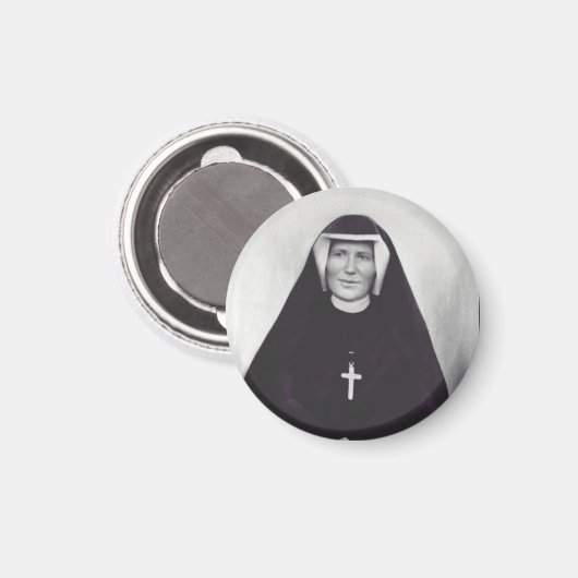 Saint Faustina Kowalska Magnet (Vorderseite/Rückseite)