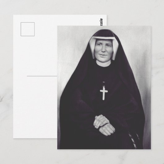 Saint Faustina Kowalska Postkarte (Vorne/Hinten)