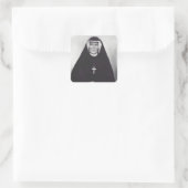 Saint Faustina Kowalska Quadratischer Aufkleber (Tasche)