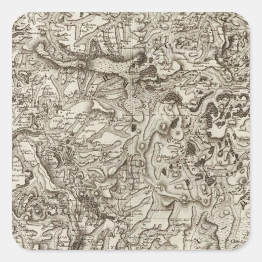 Saint Flour Quadratischer Aufkleber (Vorderseite)