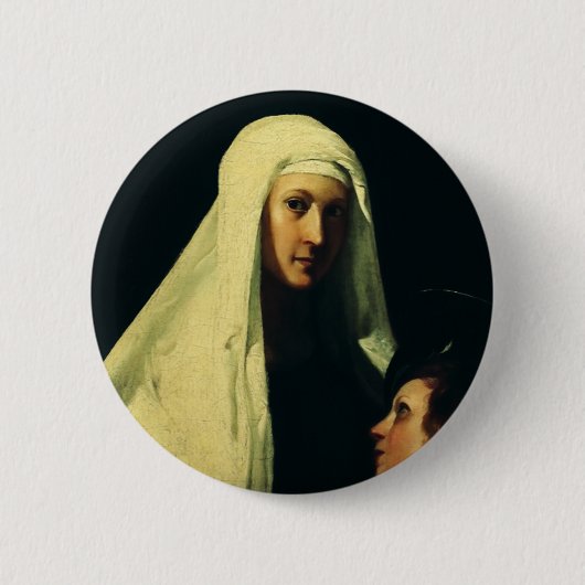 Saint Frances von Rom von Giovanni Antonio Galli Button (Vorderseite)