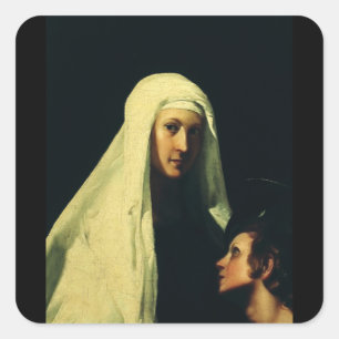 Saint Frances von Rom von Giovanni Antonio Galli Quadratischer Aufkleber