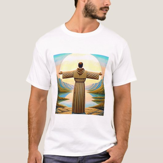 Saint Francis Assisi als Franziskaner Tau 2 T-Shirt (Vorderseite)