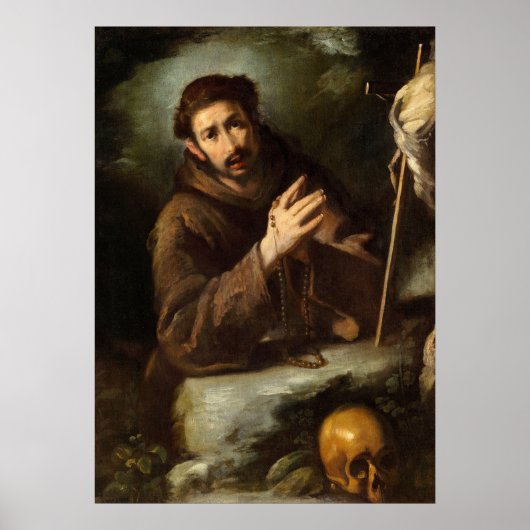Saint Francis - Bernardo Strozzi Kunstgewerbe Poster (Vorne)