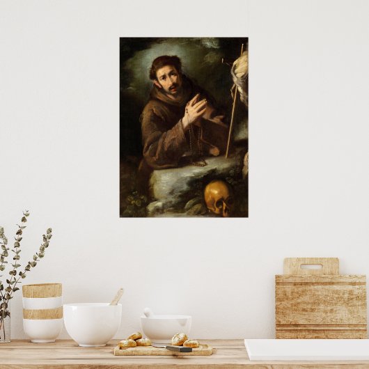 Saint Francis - Bernardo Strozzi Kunstgewerbe Poster (Küche)