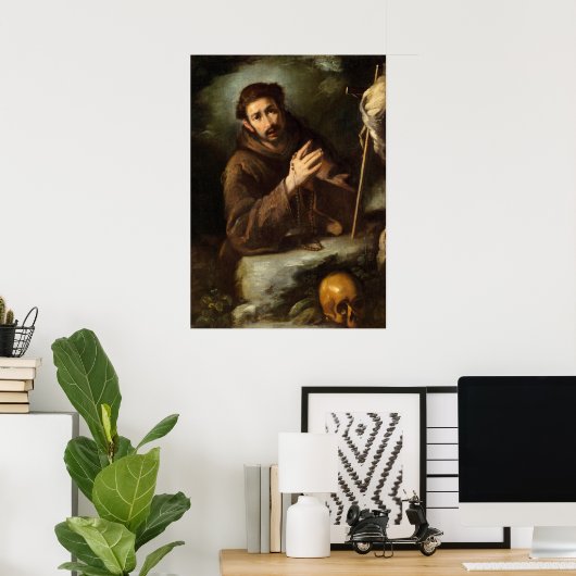 Saint Francis - Bernardo Strozzi Kunstgewerbe Poster (Heimbüro)