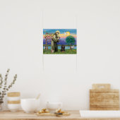 Saint Francis & Black-Tan Cocker Spaniel Poster (Küche)