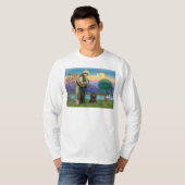 Saint Francis & Black-Tan Cocker Spaniel T-Shirt (Vorne ganz)