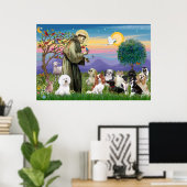 Saint Francis Blessing Ten Hogs Poster (Heimbüro)