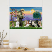 Saint Francis Blessing Ten Hogs Poster (Küche)