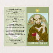 Saint Francis Canticle of the Sun Visitenkarten (Außenseite Aufgefaltet)