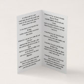 Saint Francis Canticle of the Sun Visitenkarten (Innenseite)