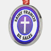 Saint Francis de Sales Silbernes Ornament (Links)