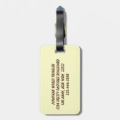 Saint Francis Gepäckanhänger (Rückseite vertikal)