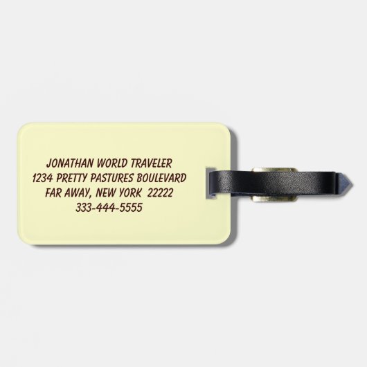 Saint Francis Gepäckanhänger (Rückseite horizontal)