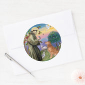 Saint Francis - Goldener Retriever (#1) Runder Aufkleber (Umschlag)