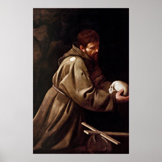 Saint Francis im Gebet - Caravaggio Poster (Vorne)