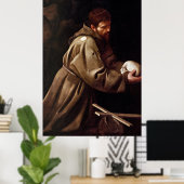 Saint Francis im Gebet - Caravaggio Poster (Heimbüro)
