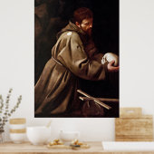 Saint Francis im Gebet - Caravaggio Poster (Küche)