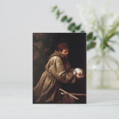 Saint Francis im Gebet - Caravaggio Postkarte (Stehend Vorderseite)