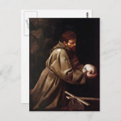 Saint Francis im Gebet - Caravaggio Postkarte (Vorne/Hinten)