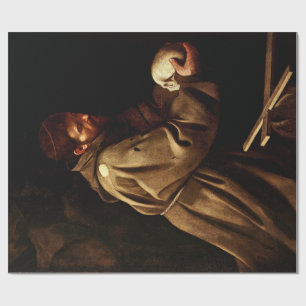 Saint Francis im Gebet (Christlich) (Caravaggio) Geschenkpapier