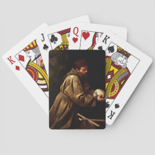 Saint Francis im Gebet (Christlich) (Caravaggio) Spielkarten