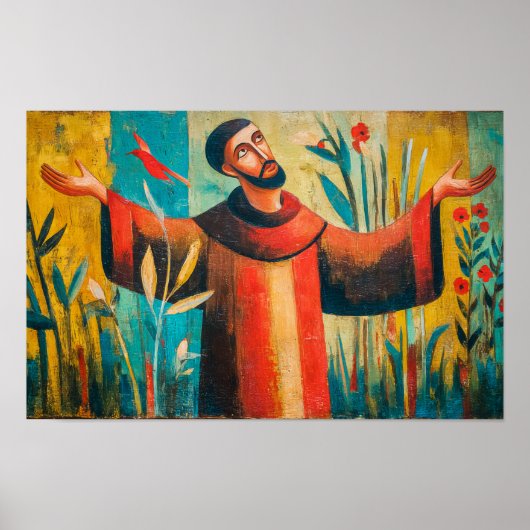 Saint Francis im Lob der Schöpfung Poster (Vorne)