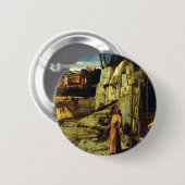 Saint Francis in der Wüste von Giovanni Bellini Button (Vorne & Hinten)