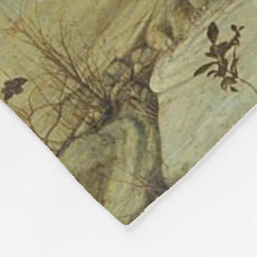 Saint Francis in der Wüste von Giovanni Bellini Fleecedecke (Ecke)