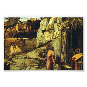 Saint Francis in der Wüste von Giovanni Bellini Fotodruck