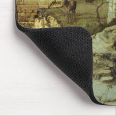 Saint Francis in der Wüste von Giovanni Bellini Mousepad (Ecke)