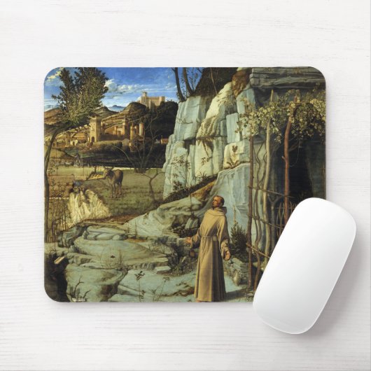Saint Francis in der Wüste von Giovanni Bellini Mousepad (Mit Mouse)