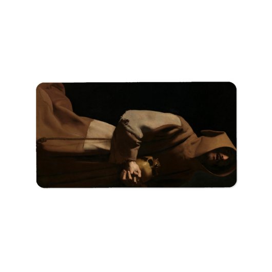 Saint Francis in Meditation von Francisco Zurbaran Adressaufkleber (Vorne)