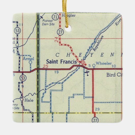 Saint Francis Kansas Keramikornament (Vorderseite)