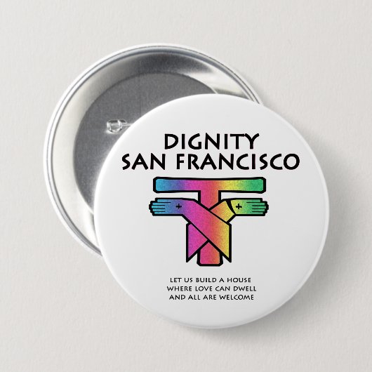 Saint Francis LGBTQ Button (Vorne & Hinten)