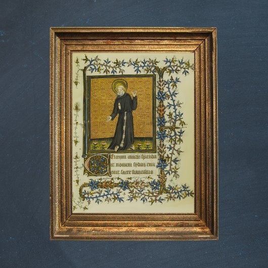 Saint Francis Mittelalterliches Manuskript von Ass Poster